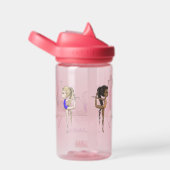 Mädchen Personalisiert Gymnastik Trinkflasche (rechts)