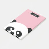 Mädchen Personalisiert Panda Bear Animal Kids Kawa Post-it Klebezettel (angewinkelt)