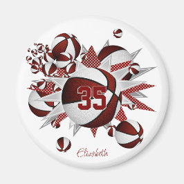 Mädchen personalisierte Basketballstars Magnet