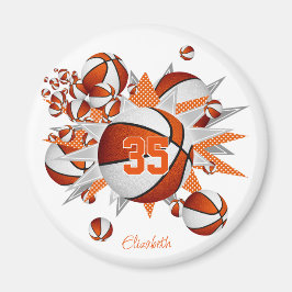 Mädchen personalisierte Basketballstars Magnet