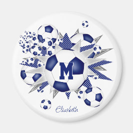 Mädchen personalisierte Fußballstars Magnet