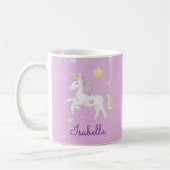 Mädchen Personalisierte Niedliche Whimsical Unicor Kaffeetasse (Links)