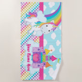 Mädchen-personalisiertes Strandtuch (Vorderseite)