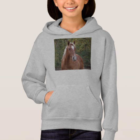 Mädchen-PferdeShirt Hoodie (Vorderseite)