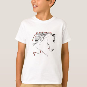 Mädchen-Pferdeverrückter Wecker-T - Shirt