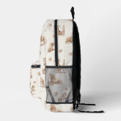 Mädchen Pfirsich Rose Pferd Muster Bedruckter Rucksack (Rechts)