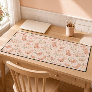 Mädchen Pfirsich Western Coquette Shabby Chic Schreibtischunterlage