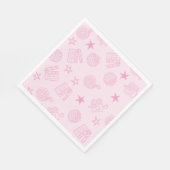 Mädchen-Pink-Filmnacht-Servietten Serviette (Ecke)