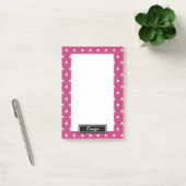 Mädchen Pink Personalisiert Panda Bären Tierkinder Post-it Klebezettel (Büro)