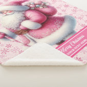 Mädchen Pink Santa Claus Blanket Custom Pinkmas Na Sherpadecke (3/4)