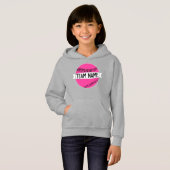 Mädchen Pink Softball Custom Team Name Fastpech Hoodie (Vorne ganz)
