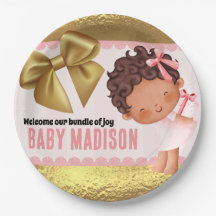 Mädchen pink und Gold Babydusche Einladung