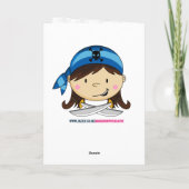 Mädchen-Piraten-Schiffs-Szenen-4. Karte (Rückseite)