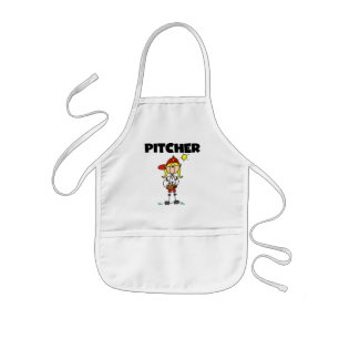 Mädchen-Pitcher-T-Shirts und Geschenke Kinderschürze