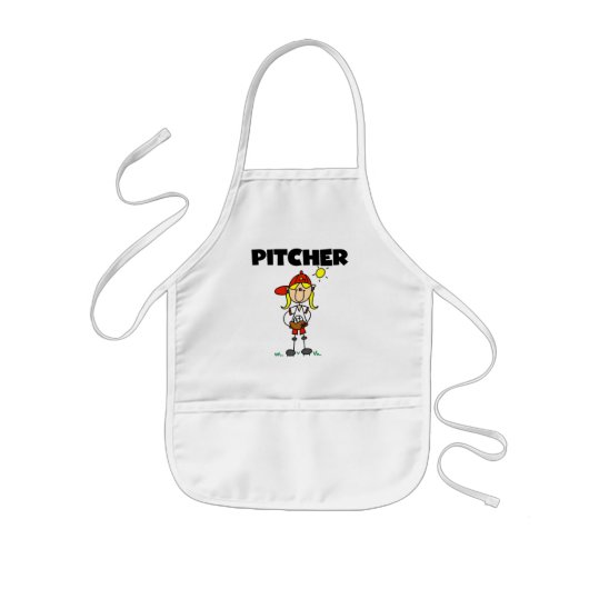 Mädchen-Pitcher-T-Shirts und Geschenke Kinderschürze (Vorne)