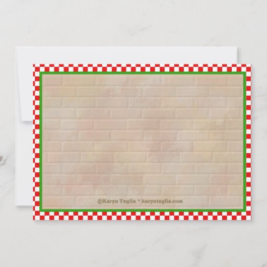 Mädchen-Pizza-Party Einladung (Rückseite)