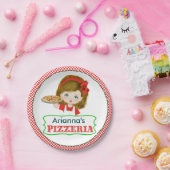 Mädchen-Pizza-Party-Papier-Teller Pappteller (Party)