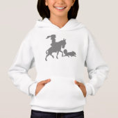 Mädchen-Pony-Pferdewelpen-HundeSilhouette Hoodie (Vorderseite)