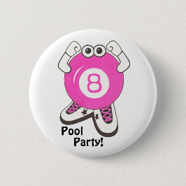 Mädchen-Pool Partier Button