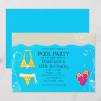 Mädchen-Poolparty-Bikini-Geburtstags-Schwimm-Einla