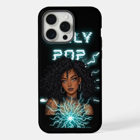 Mädchen-Pop-Blitz-Handyhülle iPhone Hülle (Rückseite)