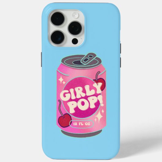 Mädchen-Pop-Cherry-Soda-Dose | Retro Y2K Rosa Case-Mate iPhone Hülle (Rückseite)