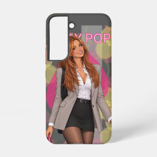 Mädchen-Pop-Mode Grau Handyhülle Samsung Galaxy Hülle