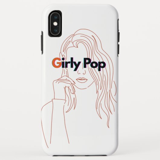 Mädchen-Pop - Orange/Braun Case-Mate iPhone Hülle (Rückseite)