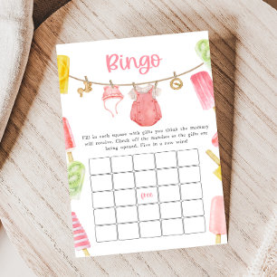 Mädchen-Popsicle-Baby-Shower-Bingo-Spiel