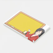 Mädchen Post-it Klebezettel (angewinkelt)