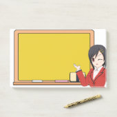Mädchen Post-it Klebezettel (Auf Schreibtisch)