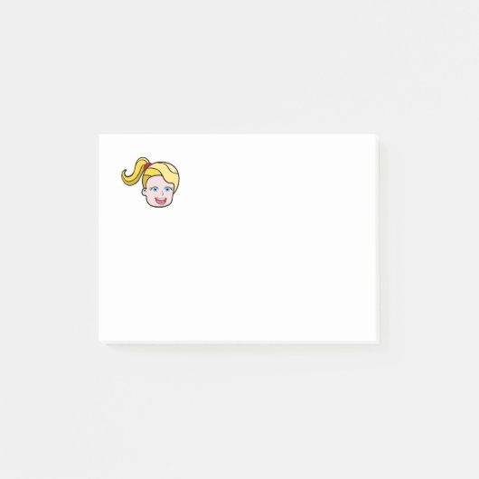 Mädchen Post-it Klebezettel (Vorderseite)