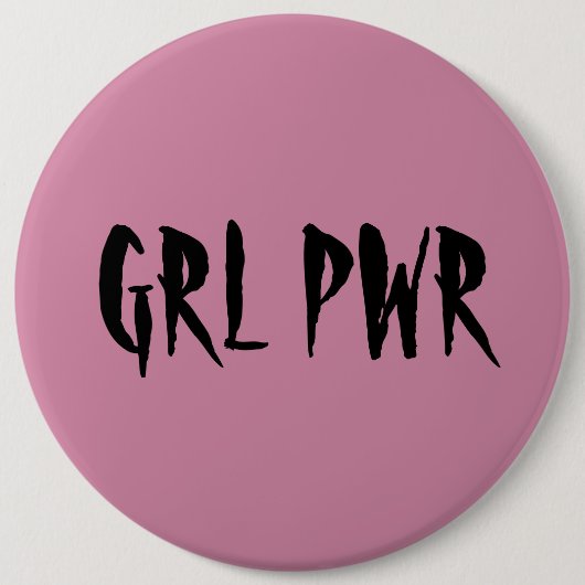 Mädchen-Power-Abzeichen-Rosa Button (Vorderseite)