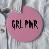 Mädchen-Power-Abzeichen-Rosa Button (Beispiel)