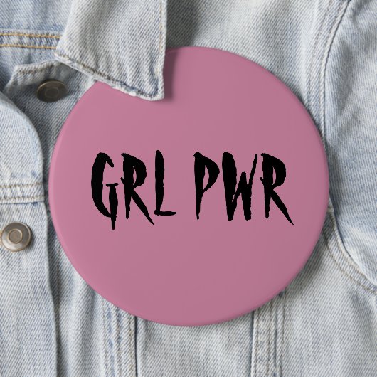 Mädchen-Power-Abzeichen-Rosa Button (Beispiel)