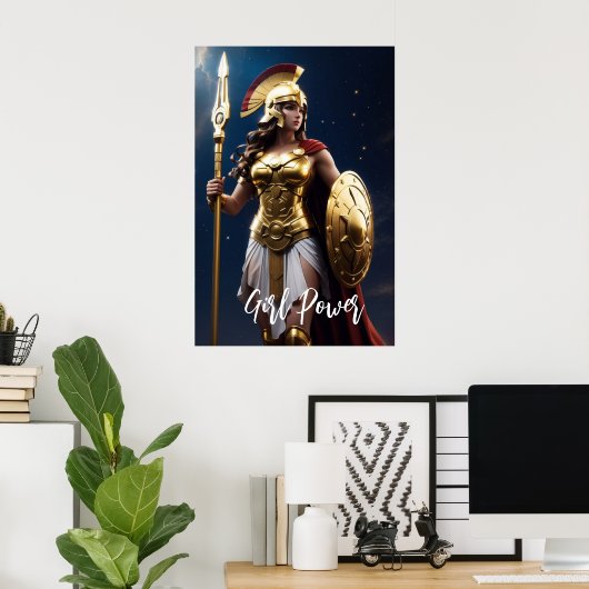 Mädchen Power! Athena Poster (Heimbüro)