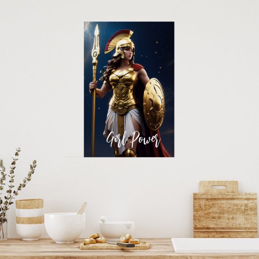 Mädchen Power! Athena Poster (Küche)