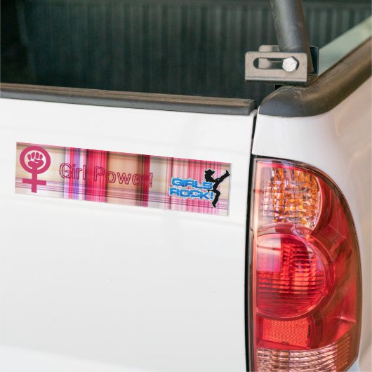 Mädchen-Power! Autoaufkleber (Auf Lkw)