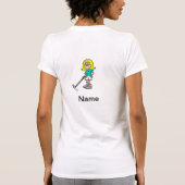 Mädchen-Power-Cartoon-Frauen-Golfspieler-T-Shirt T-Shirt (Rückseite)