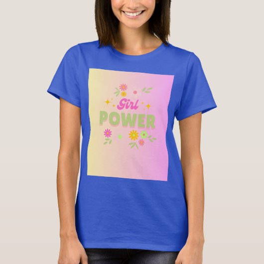 Mädchen-Power-Design T-Shirt (Vorderseite)