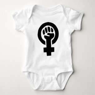 Mädchen-Power-Feminist-Symbol Baby Strampler