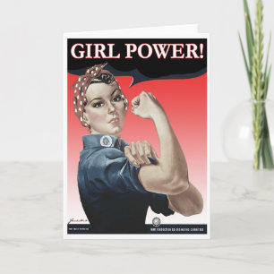 Mädchen Power Grußkarte Karte