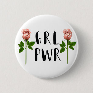 MÄDCHEN-POWER ~ Knopf Button