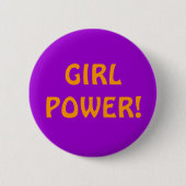 "Mädchen-Power! "Knopf Button (Vorderseite)