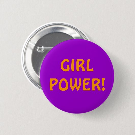 "Mädchen-Power! "Knopf Button (Vorne & Hinten)