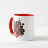 MÄDCHEN, POWER, Kronen & Herzen, Rot & Gold Tasse (Vorderseite Links)