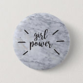 Mädchen-Power-Marmor Button (Vorderseite)