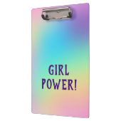 Mädchen Power! Pastel Rainbow Klemmbrett (Links)