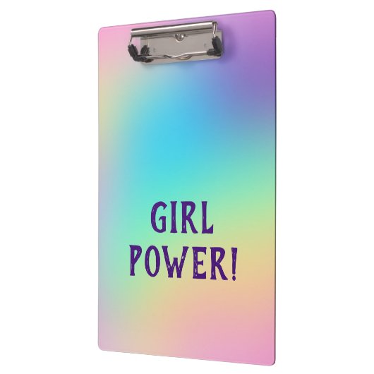 Mädchen Power! Pastel Rainbow Klemmbrett (Links)