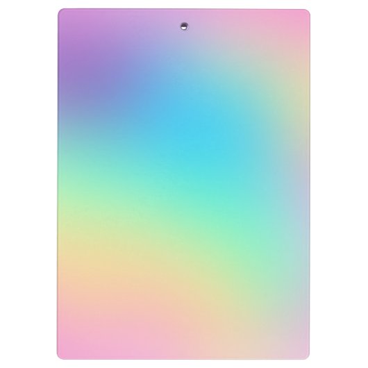 Mädchen Power! Pastel Rainbow Klemmbrett (Rückseite)